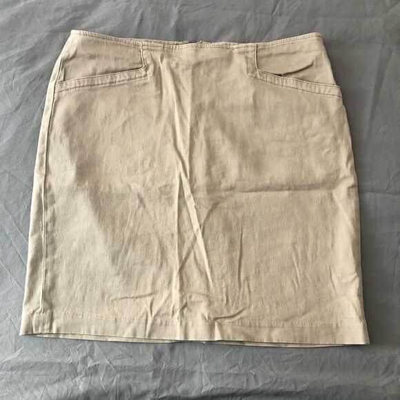 ELLEN Tracy size 10 Khaki skirt - Picture 1 of 5